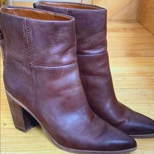 Brown Leather Ankle Boots